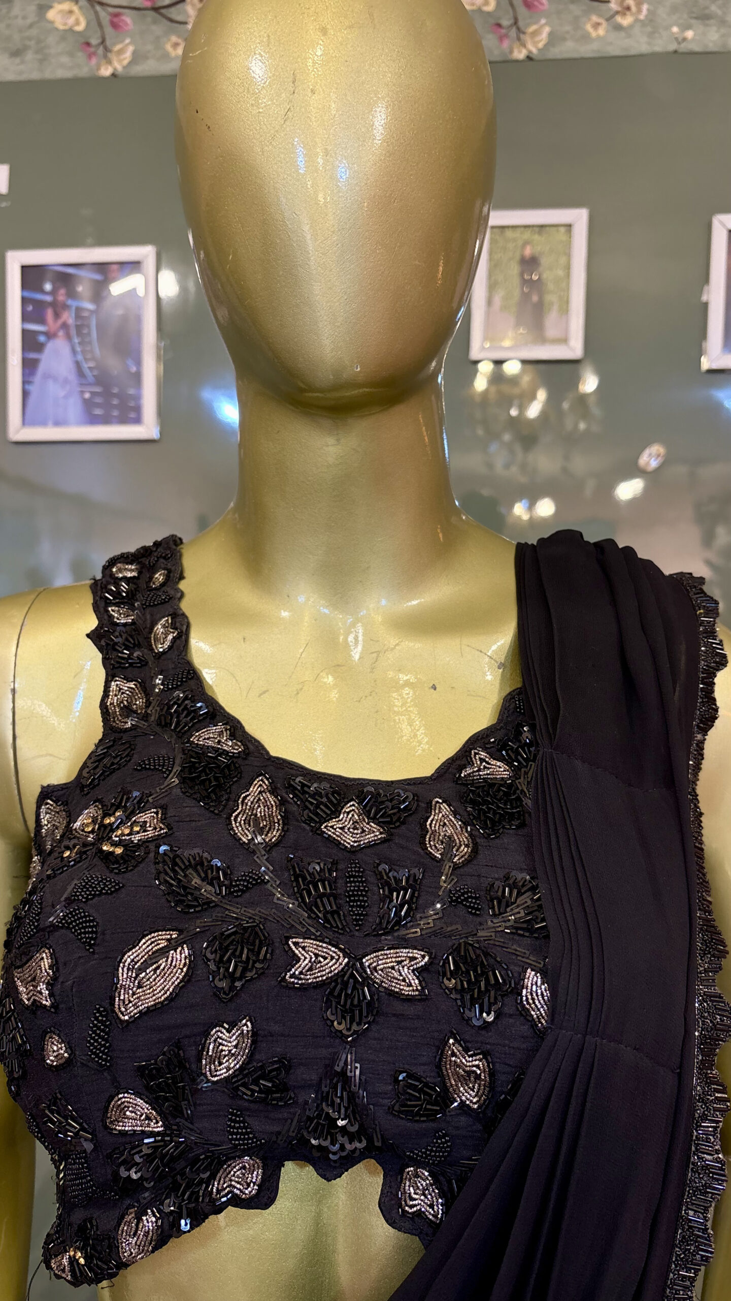midnight elegance saree gown midnight elegance saree gown