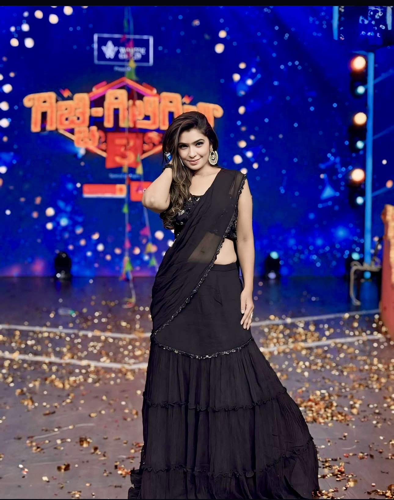 midnight elegance saree gown midnight elegance saree gown